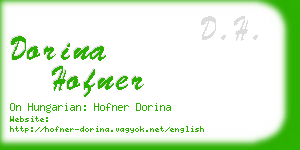 dorina hofner business card